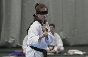 Taekwondo demonstratsioonesinemisied Kalevi spordihallis. Foto: Albert Truuväärt