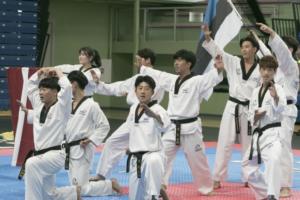 Taekwondo demonstratsioonesinemisied Kalevi spordihallis. Foto: Albert Truuväärt